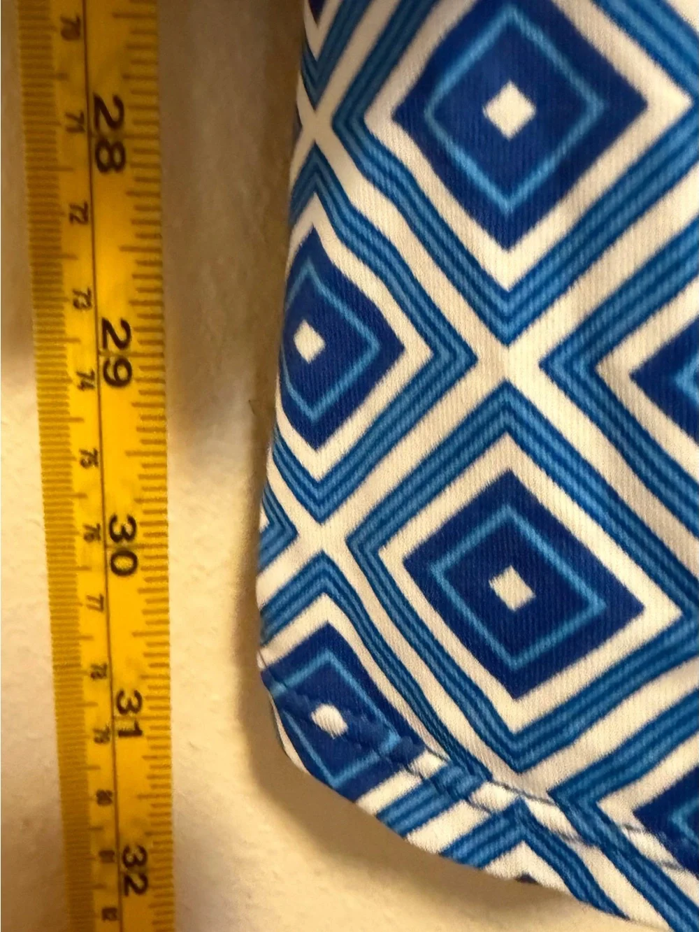 MICHAEL Michael Kors Blue Geometric Print Tunic Top Blouse Size M